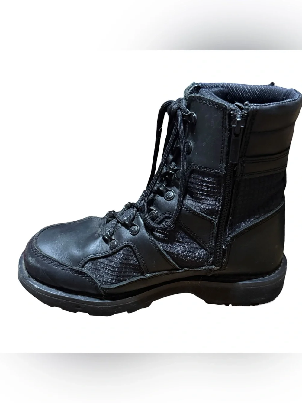 Harley Davidson D93771 Lensfield Black Ventilated Leather Motorcycle Boots 9.5M
